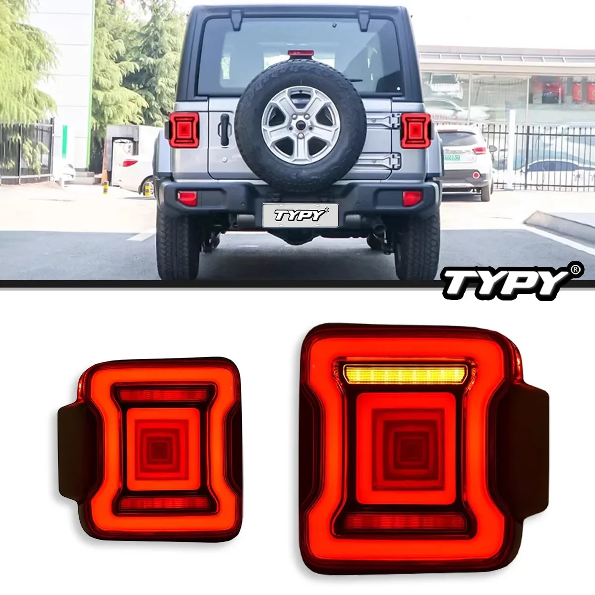 

Светодиодные фонари Задний фонарь для Jeep Wrangler 2018-Up Задние фонари Полностью светодиодный задний фонарь с последовательным туннелем Динамический стиль