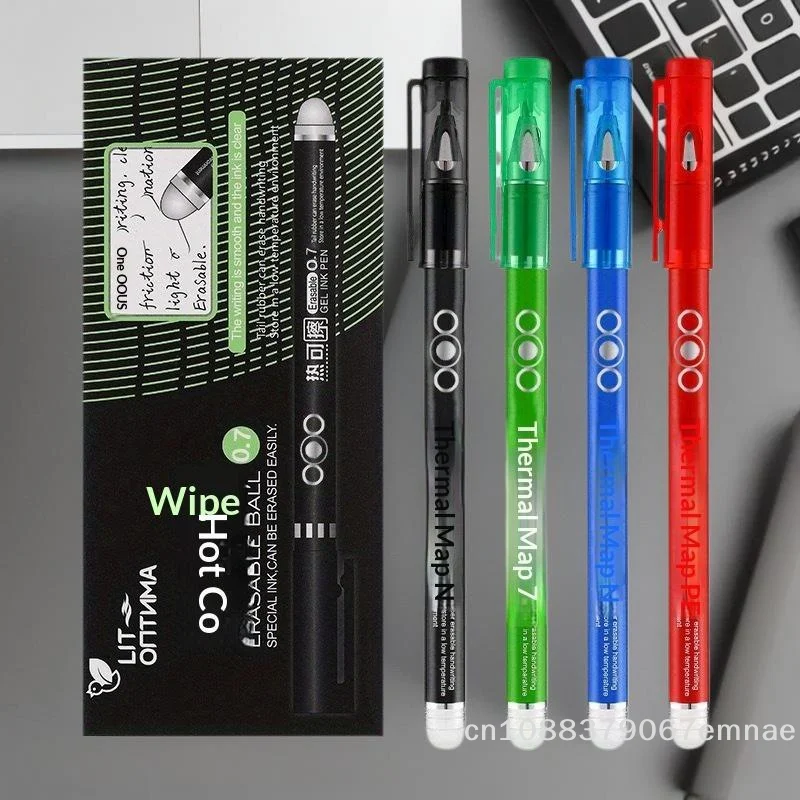 

12Pcs Heat Erasable Gel Pen Set 0.7mm Bullet Nib Colored Gel Pens for Smooth Writing School And Office Stationery Supplies