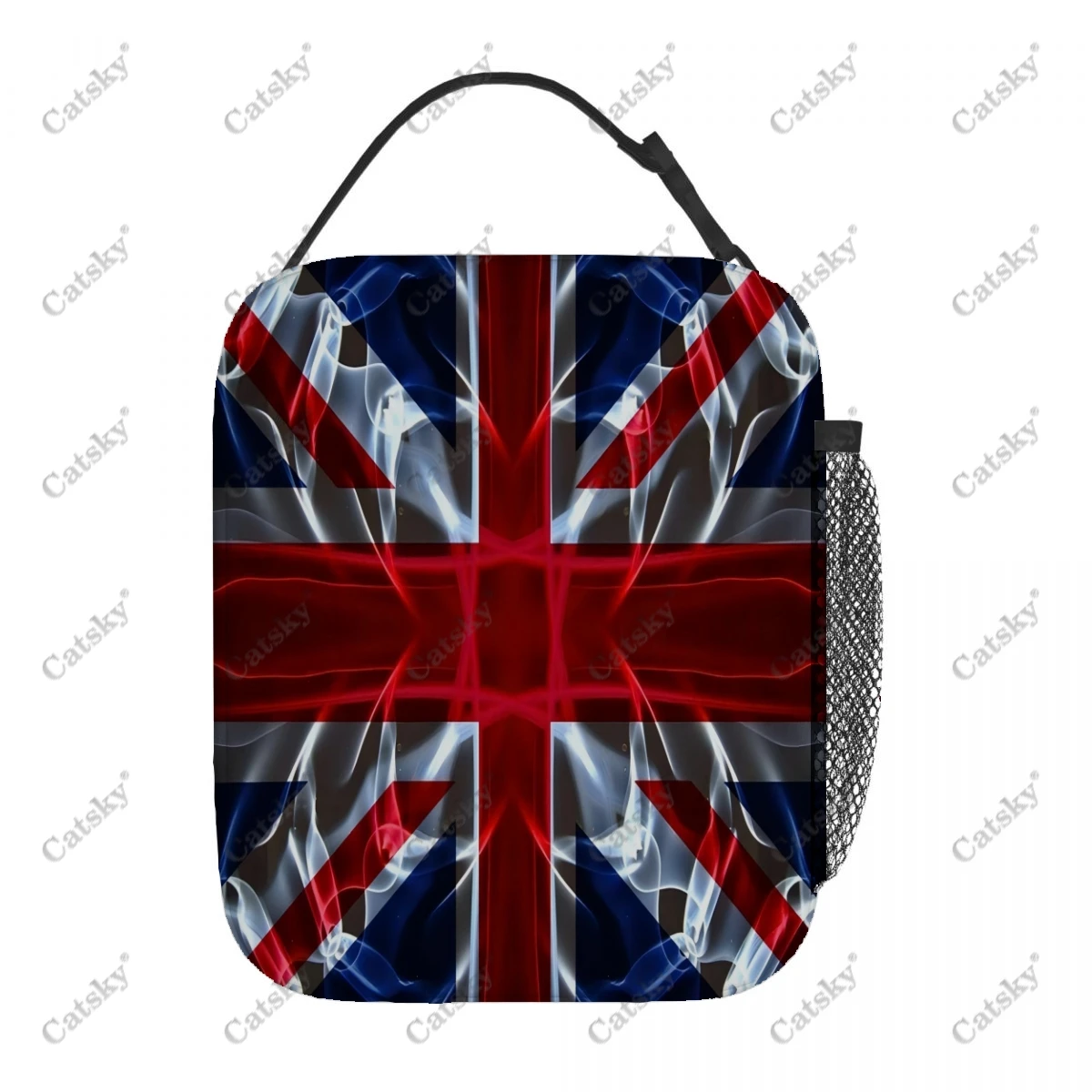 British flag Portable aluminum foil thickened insulated lunch bag meal bag printed waterproof insulated lunch tote bags