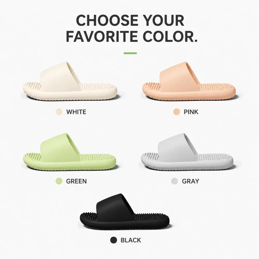 Acupressure Bathroom Massage Slippers Anti-Slip Anti-odor Women Slippers Lightweight Soft Bottom Home Sandals Everyday Outfits