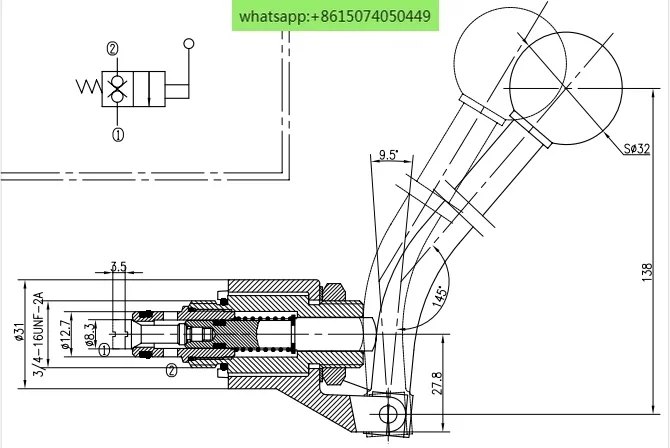 Hydraulic Power Unit Pressure Relief Valve SHF08-227 Lifting Platform Hand Pressure Relief Valve Small High Pressure