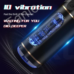 Automatic Male Masturbator Penis blowjob Vibrator Squeezable Machine Vagina Pocket Pusssy Masturbation Cup Sex Toys for Men