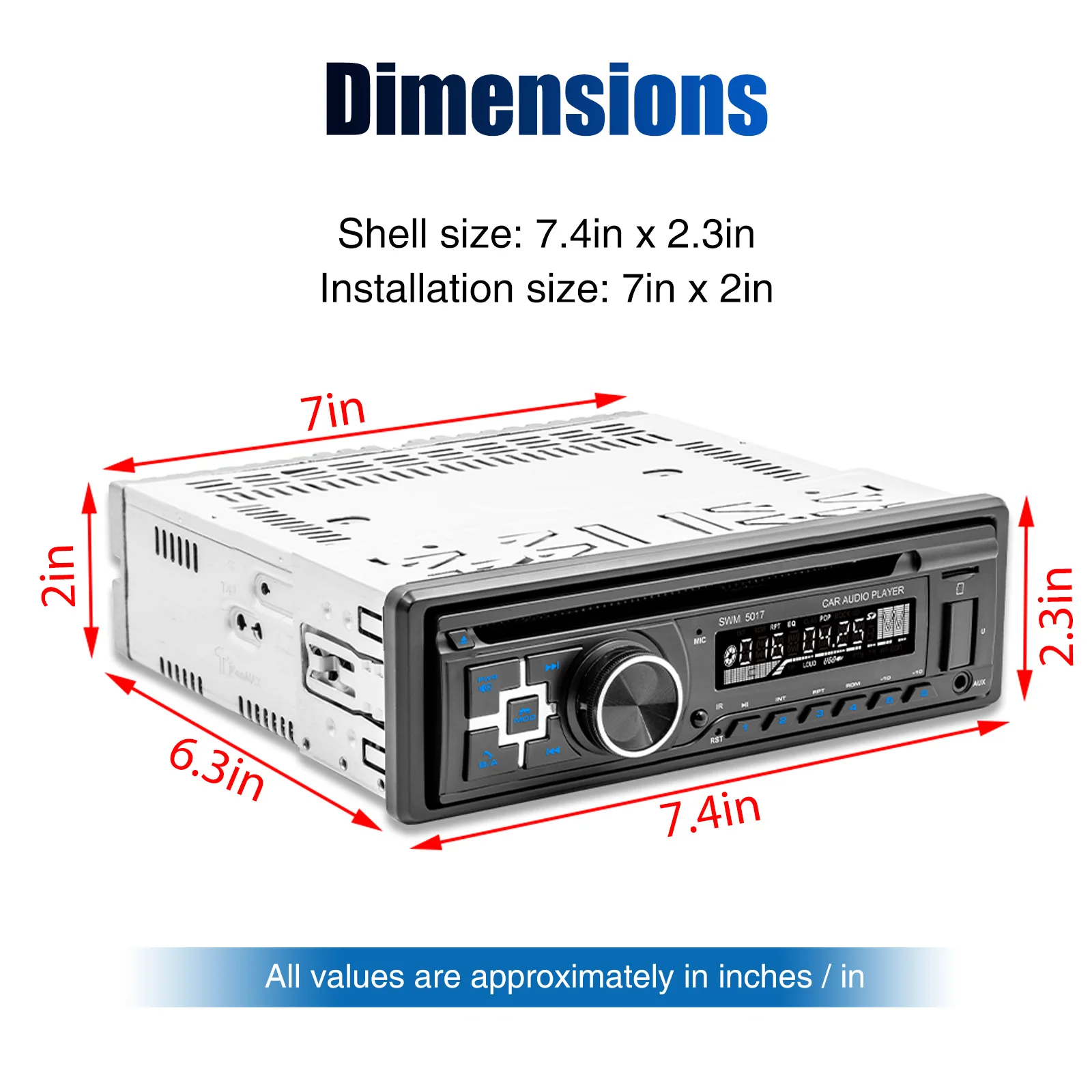 DAB واحد 1 DIN سيارة ستيريو الوسائط المتعددة مشغل MP3 بلوتوث DVD راديو CD USB/AUX/ FM/TF في لوحة الصوت رئيس وحدة يدوي SD USB