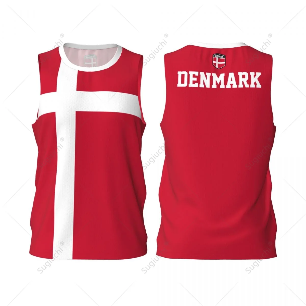 

Denmark Flag Men Basketball Sports Jersey Running Fitness Multifunction Sleeveless tshirt Exclusive Custom Name Nunber