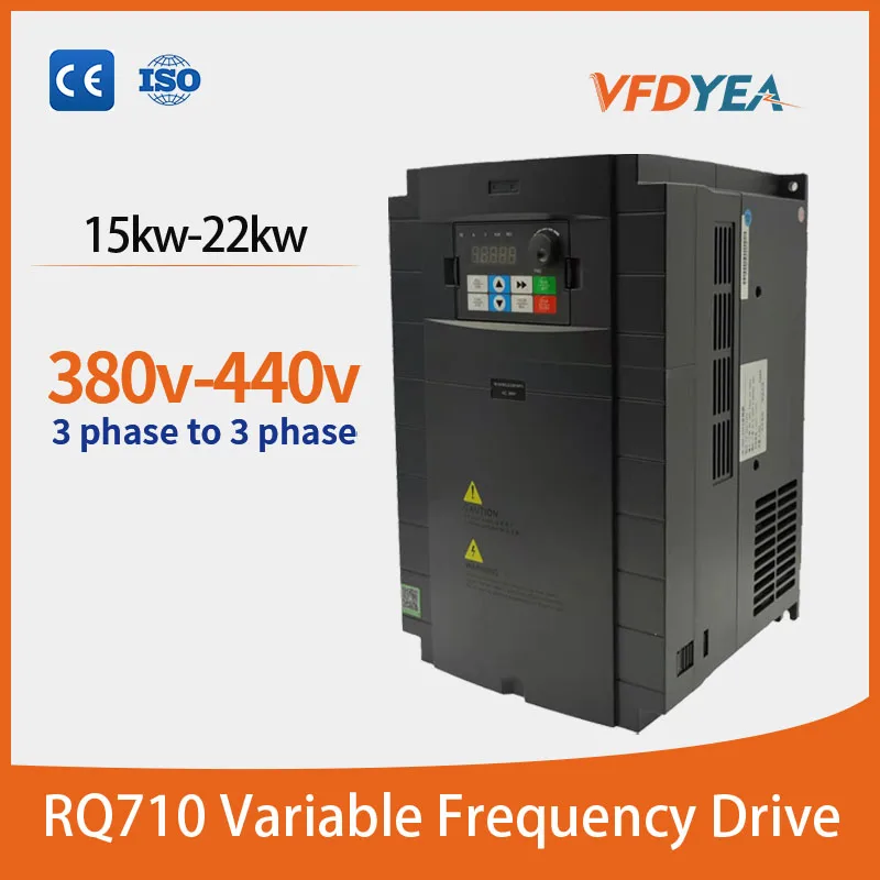 

VFDYEA Frequency Converter 15KW/18.5KW/22KW Add RS485 Motor Driver 380v 3PH Input 3PH Output VFD