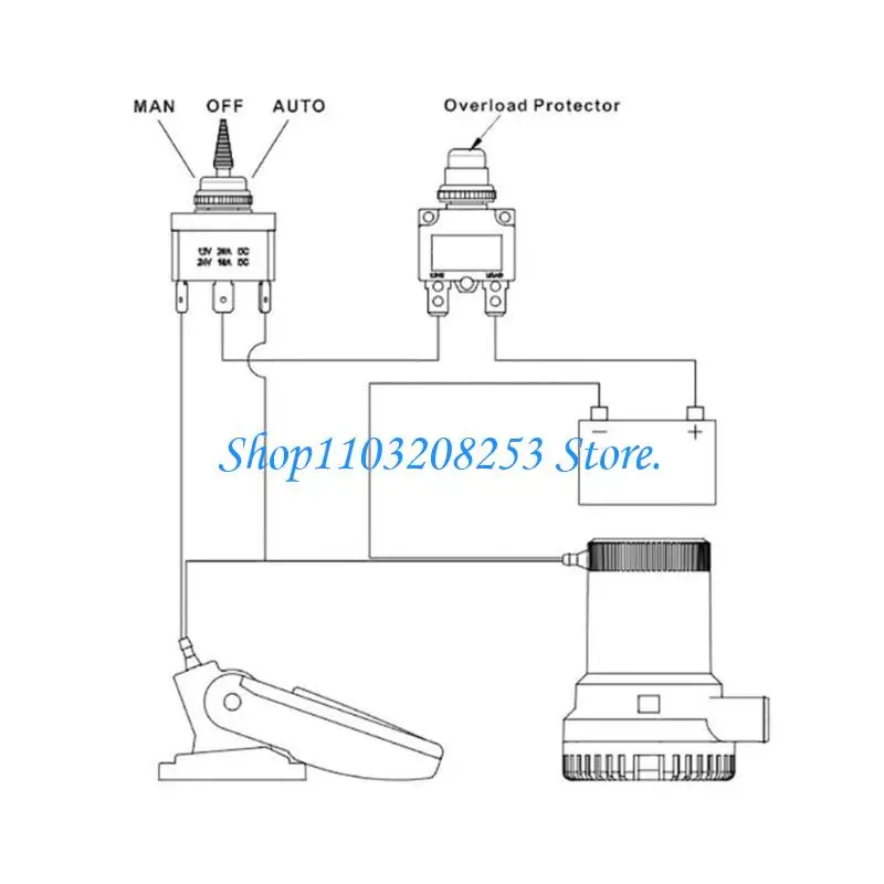 

R6FA Marine Clilge Panel Panel Panel12V/24 В выключателя выключателя выключателя схемы панели выключателя