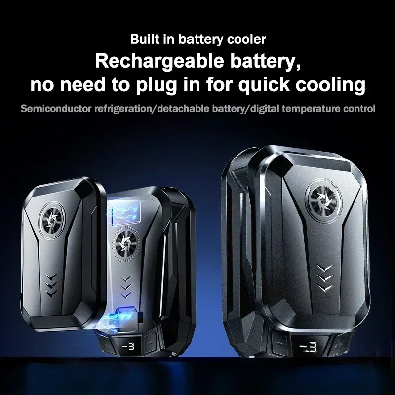 SL14 Mobile Phone Semiconductor Back-clip PUBG Game Cooler with Rechargeable 1500mAh Battery for IPhone Android Cooling Radiator