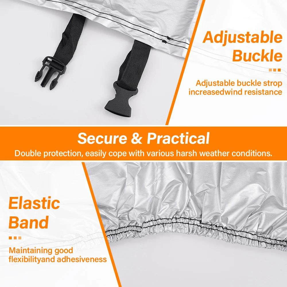 Motorcycle Cover XXXXL 190T Polyester Bike Cover Sunscreen Rainproof Dustproof Cross-border  Waterproof Outdoor Motorcycle Tarp