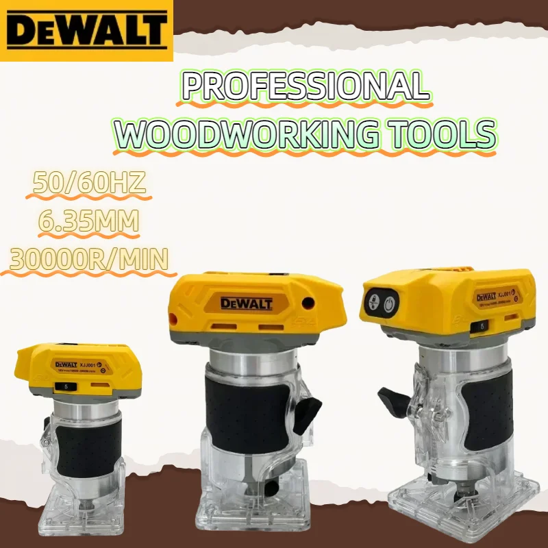 

Dewalt 30000RPM Cordless Woodworking Trimming Machine Brushless Electric Wood Router Milling Engraving Slotting Machine