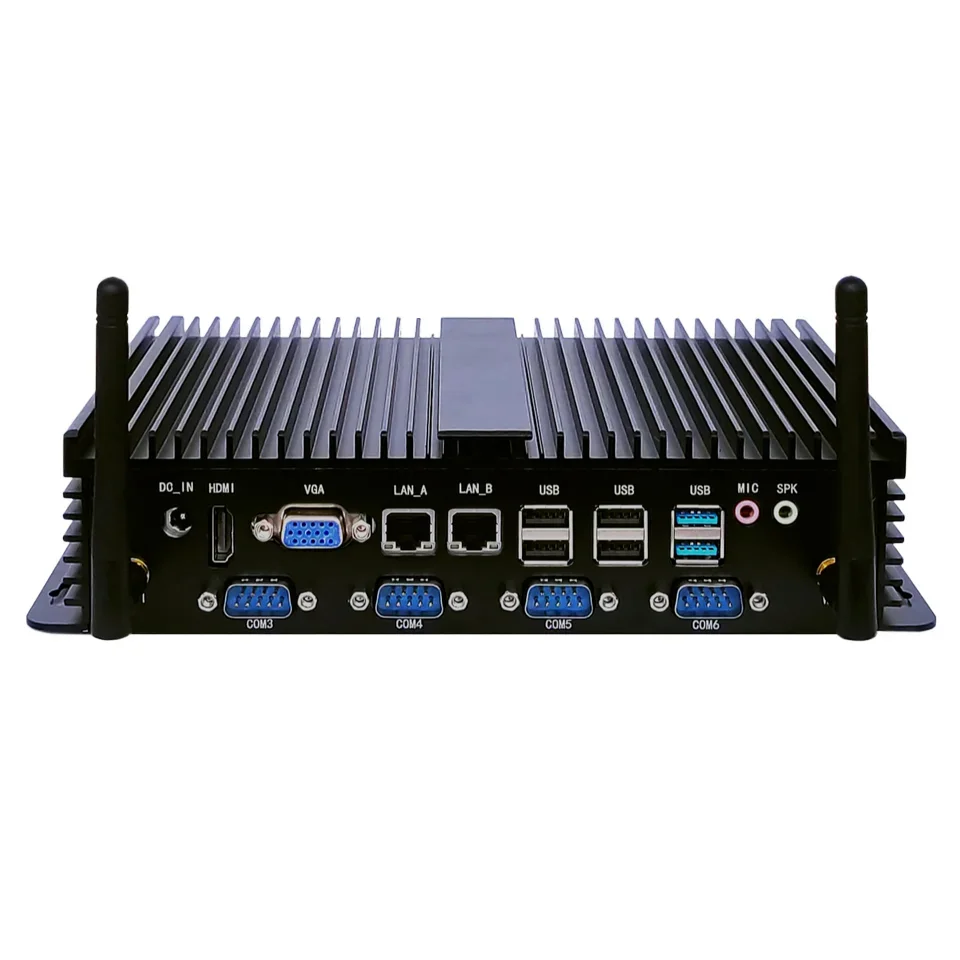 Elsky Pentium 3825U 4025U 4558U  Mini PC DDR3  4LAN 6COM Mini Desktop Computer Thin Client X86 Linux Fanless Industrial Mini Pc