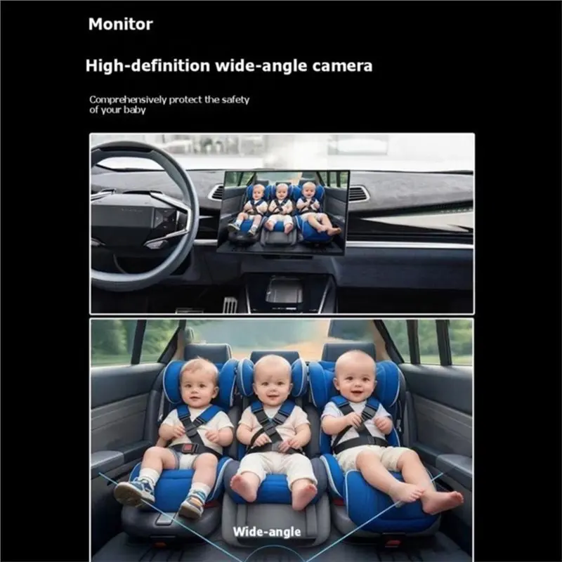 ABMI-Wireless 5Ghz Wifi Carplay& Android Auto Car Baby Monitor Smart Voice Control Super Wide Angle With Stand,