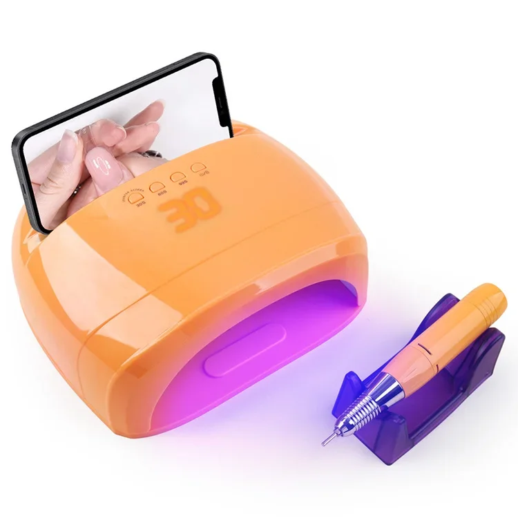 

78w 2 in 1 Electric Nail Polisher 39 Leds Nail Kit Professional With Drill Set Rechargeable Nail Lamp