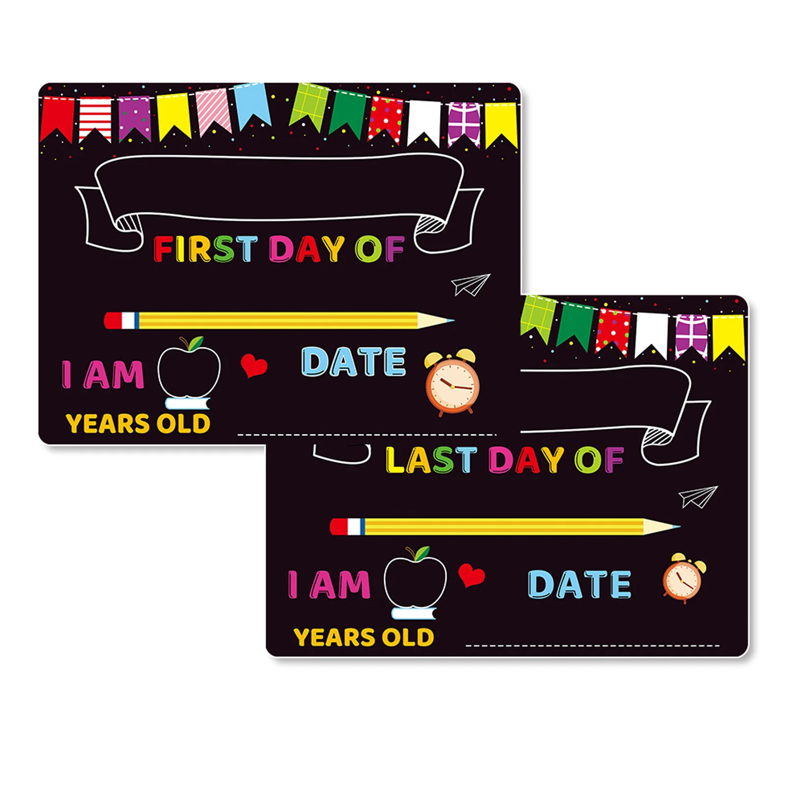 Double-sided School Board Chalk Cartoon Multi-function Sign Kids Erasable Supply Children Chalkboard Student