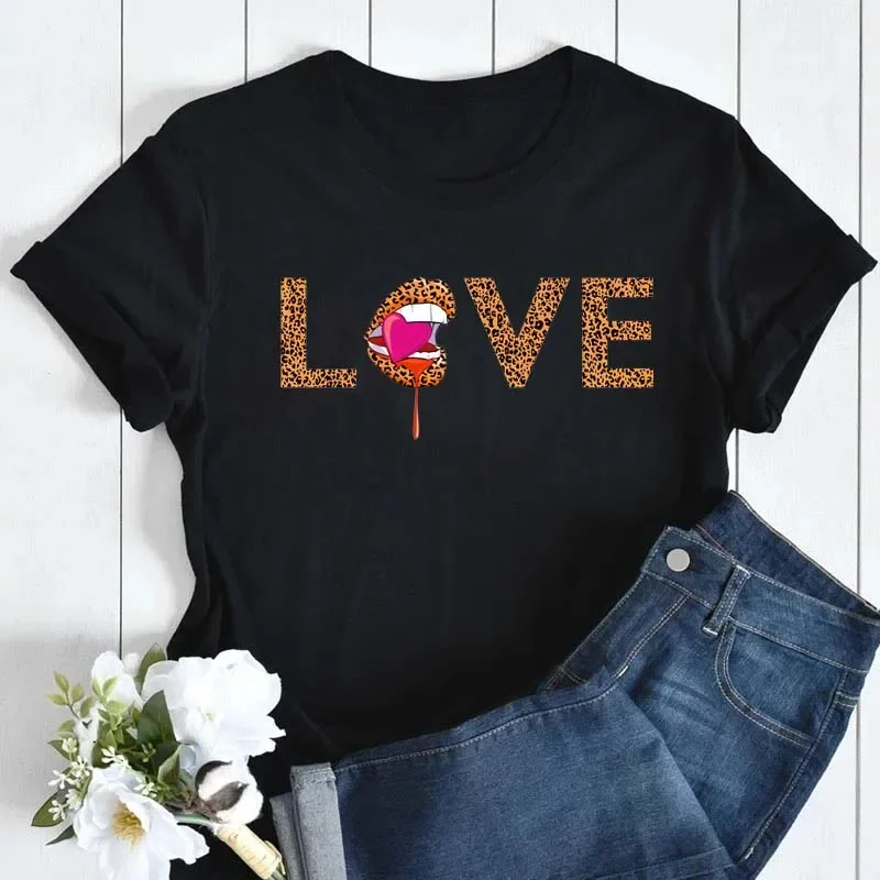 Camiseta de manga corta estampada de talla grande para mujer, holgada e informal, suave, cómoda y transpirable, deportes al aire libre
