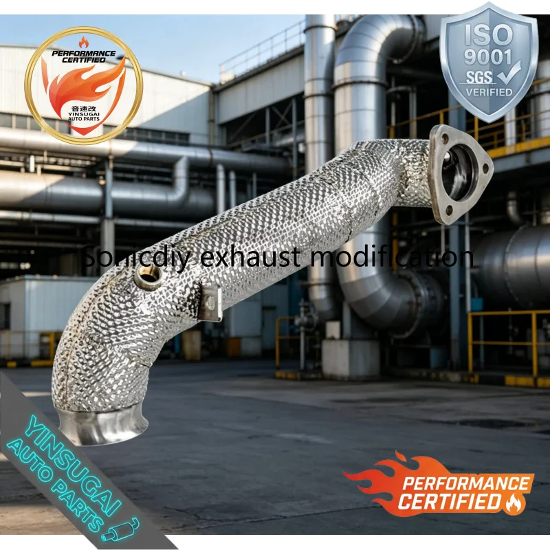 Cuski 1.5mm SS304 Heat Shielded High Flow Exhaust Downpipe For MINI Cooper R56 1.6T 2010-2016