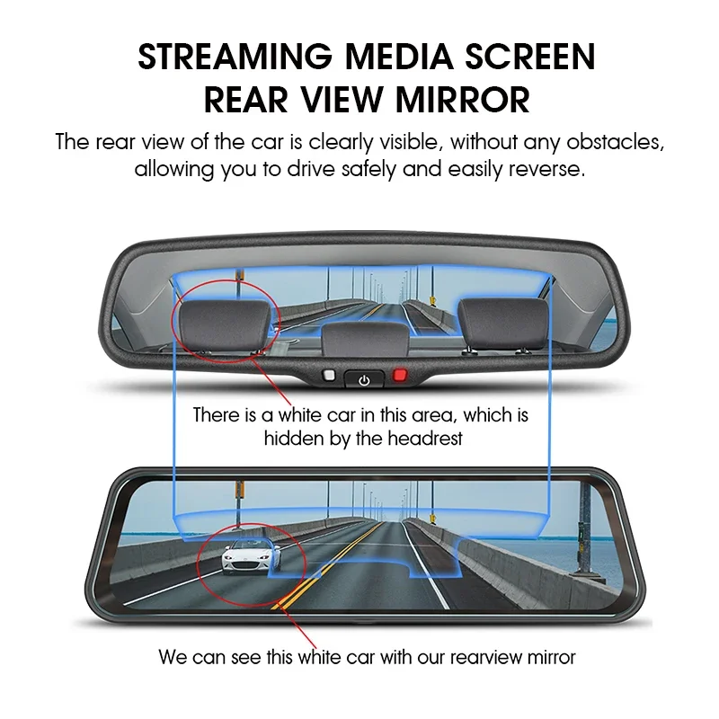 2024 Hot Selling 9.66 Inch Touch Screen Clip On Dash Cam Dvr Car Dashcam Driving Recorder With High Quality
