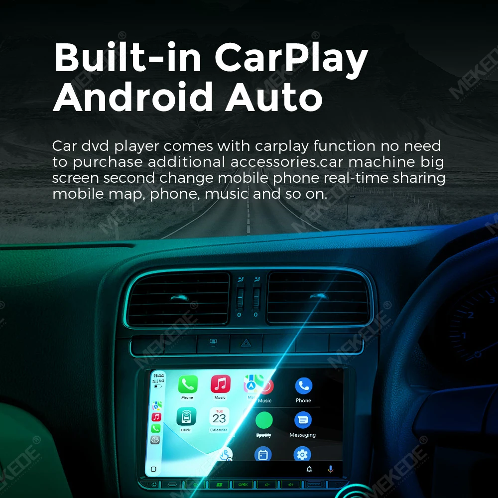 Navifly Touch Screen Radio Wireless CarPlay Android Auto For VW Volkswagen Skoda Octavia Golf 5 6 Touran Passat B6 Polo Jetta