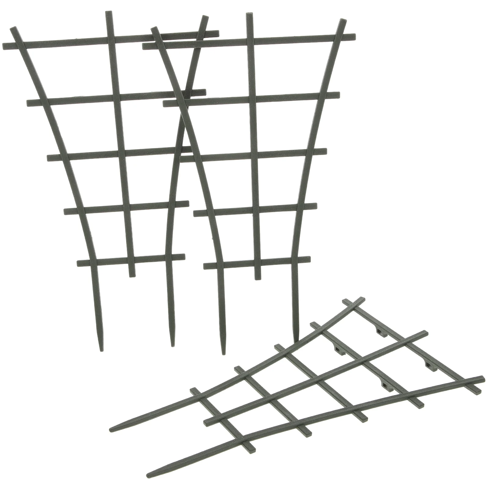 3 Pcs Plants T-shaped Flower Stand Climbing Support Stake Trellis for Garden Scaffolding Vegetable Cage Trellises Black