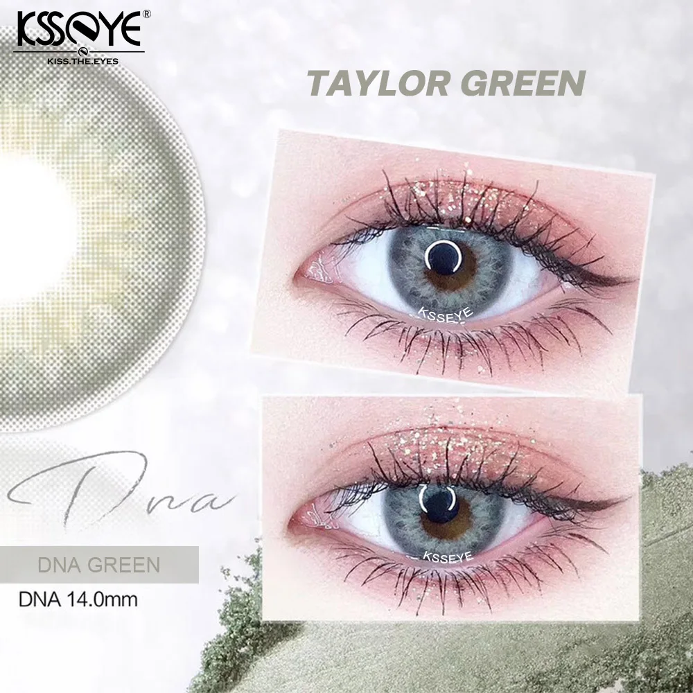 KSSEYE 1 Pair TAYLOR DNA IRIS Colored Contact Lenses For Eyes  Beautiful Pupil Gray Lens Free Shipping