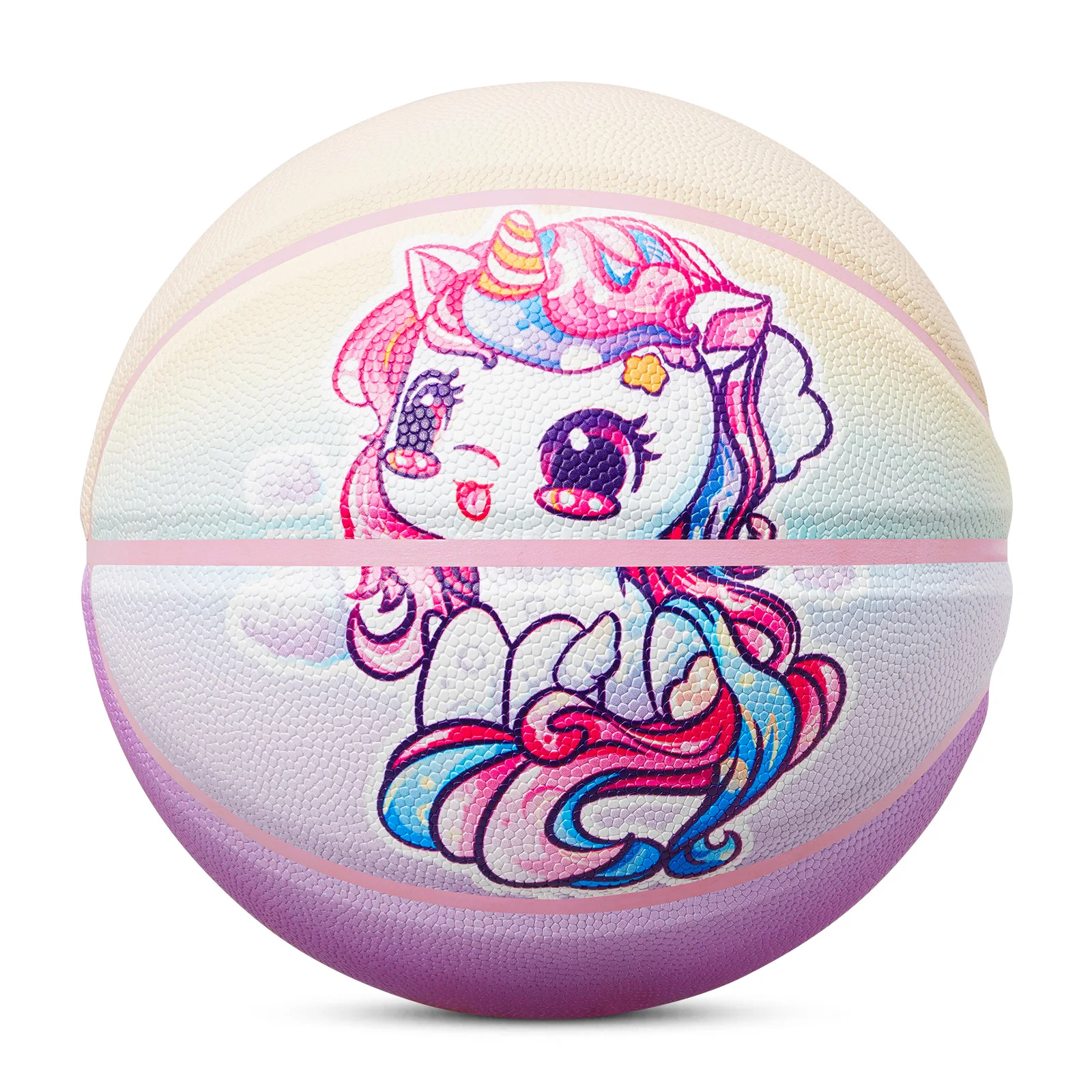 

Kuangmi Unicorn Kids Basketball Size5 27.5", PU Leather Surface for Slip Resistance and Wear Resistance, Indoor/Outdoor,KMbb576