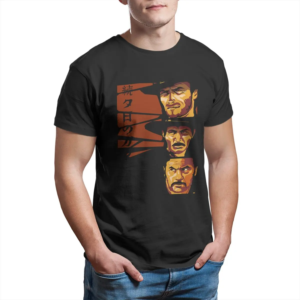 The Good,the Bad and the Ugly Vintage Movie Clint Eastwood Western film A fistful of dollars T Shirt The Good Cowboy 1966 Cotton