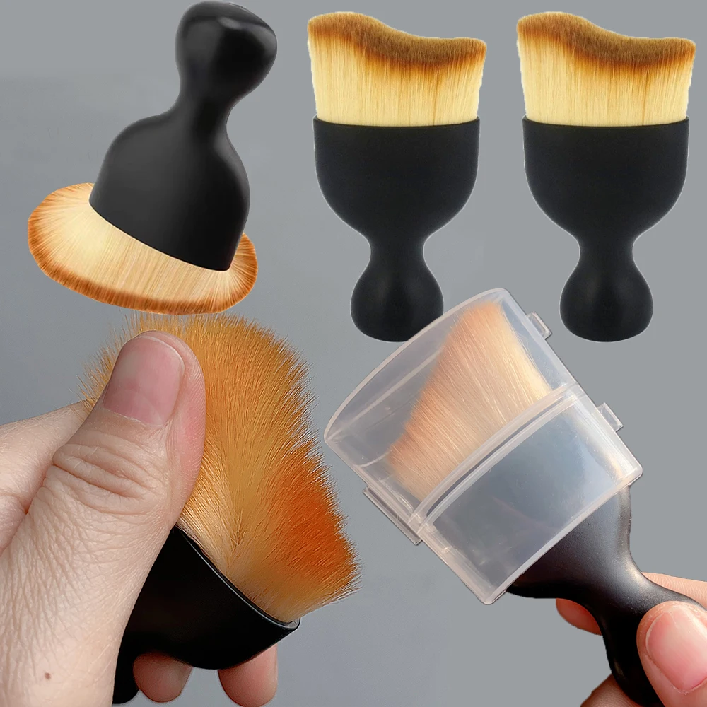 

1/2 шт., мини-щетка для чистки, изогнутый дизайн, ультрамягкая мягкая щетка для подметания пыли, для салона автомобиля, аксессуары для чистки ногтей