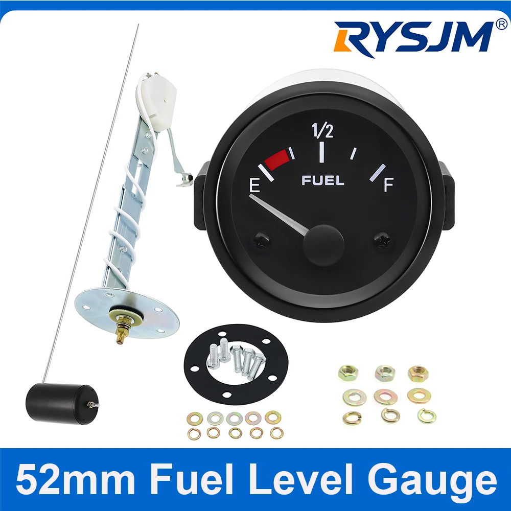 52mm Universal Car Fuel Gauge Fuel Level Gauge+Oil Float Sensor 240-33OHM Pointer Water Tank Indicator Auto Car Boat customized