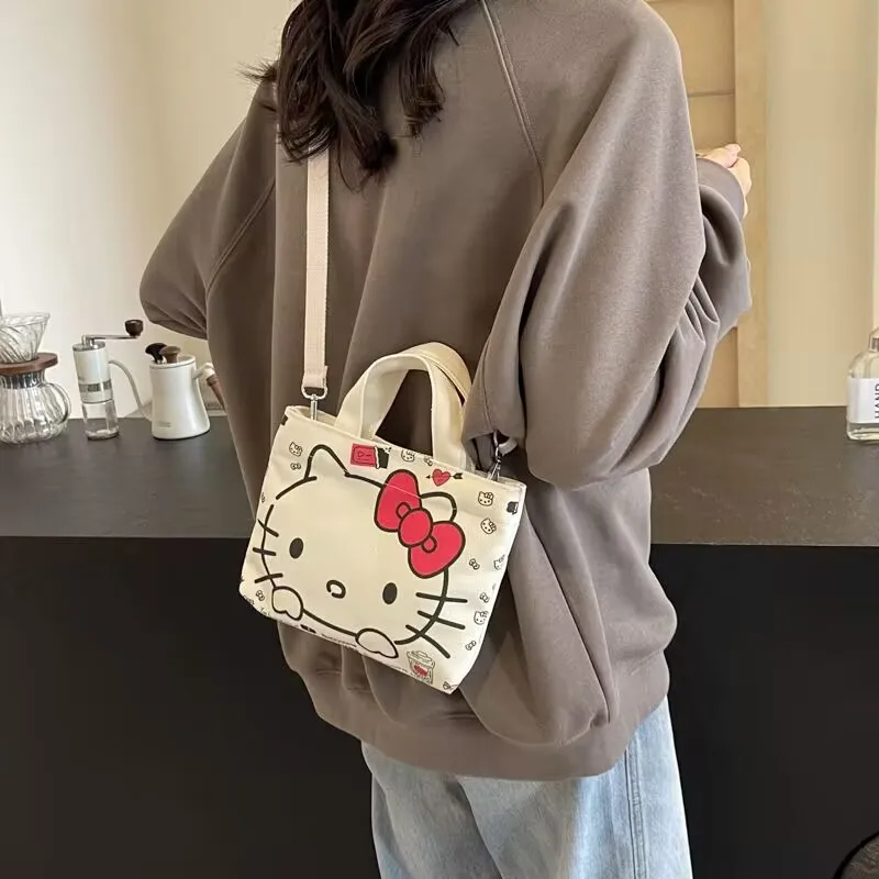Bolso de Hombro Sanrio Hello Kitty, Bolso de Mano Moderno, Bolso Bandolera Casual