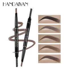 Double-head Eyebrow Enhancer Eyes Makeup Eye Brow Shaping Drawing Black Pencil with Brush Make up Cosmetic Tool Brows Tint 1 Pcs