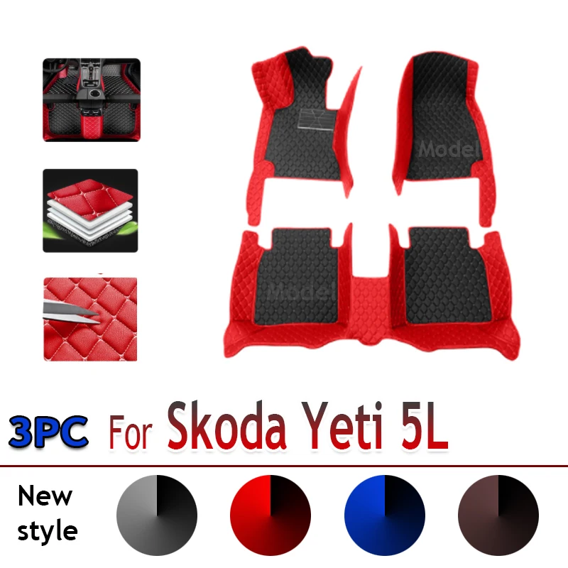 

Автомобильные коврики для Skoda Yeti 5L 2010 ~ 2017 Кожаный напольный коврик Авто ковры Коврики против грязи Автомобильные аксессуары Детали интерьера 2011 2012