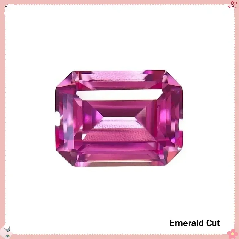 

S-Pink Color Lab Grown Sapphire for Jewel Making DIY Ring Necklace Earrings Main Materials with GRA Certificate Daily Matching