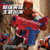 Marvel Spiderman Iron Man Captain America detachable 3D gravity pistol anime decompression carrot knife kids toys birthday gift
