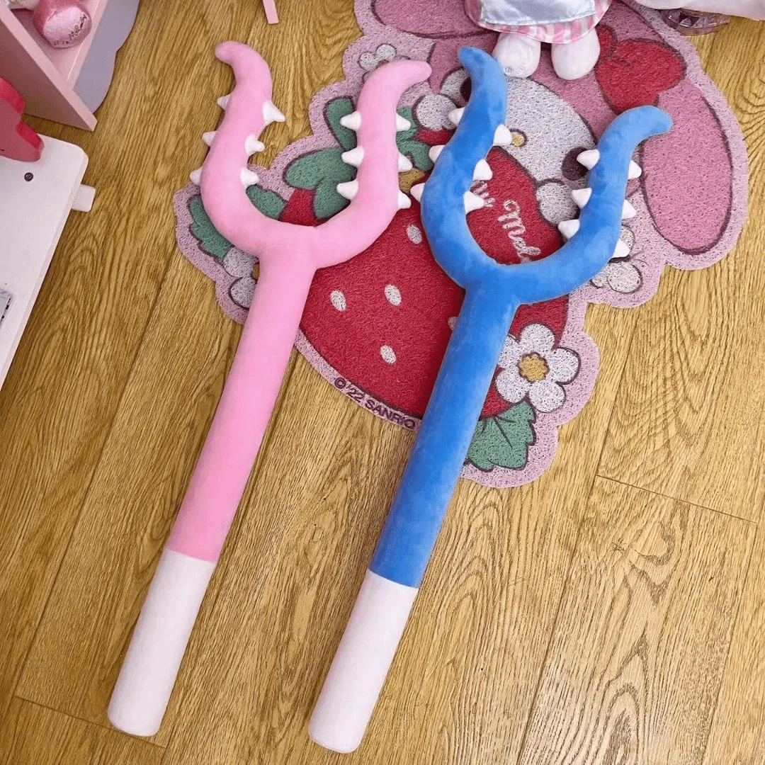 

Fluffy Cat Teaser Wand Toy With Soft Fork Head Safe Interactive Plaything For Kittens And Kids Pet Children Gift