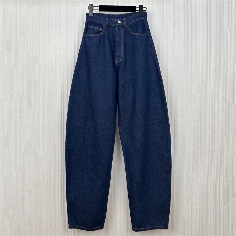 

Women's jeans New high waisted slim fit straight leg pants for spring 2026 Retro pure cotton women's pants curved knife jeans