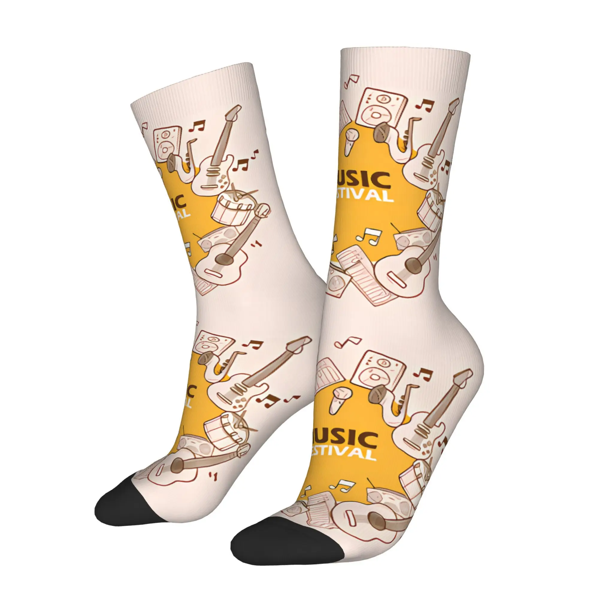 

Musical Notes Socks Male Mens Women Spring Stockings Harajuku