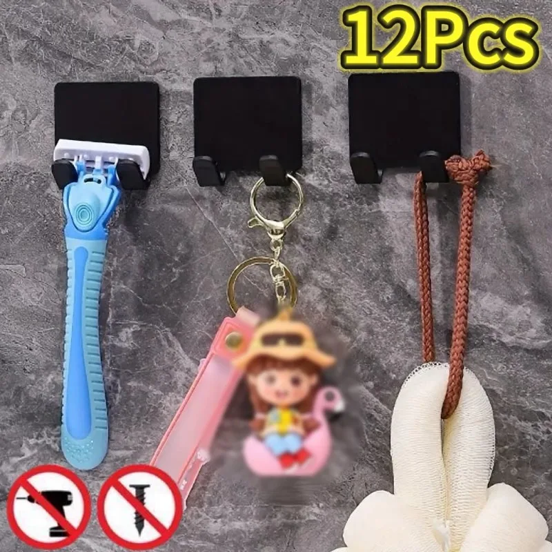 Selbstklebender Wandhaken, Handtuch-Kleiderhaken, Kunststoff-Haken für Heimdekoration, Küche, Badezimmer, mattierter Handtuchhalter, Aufbewahrungsorganisator