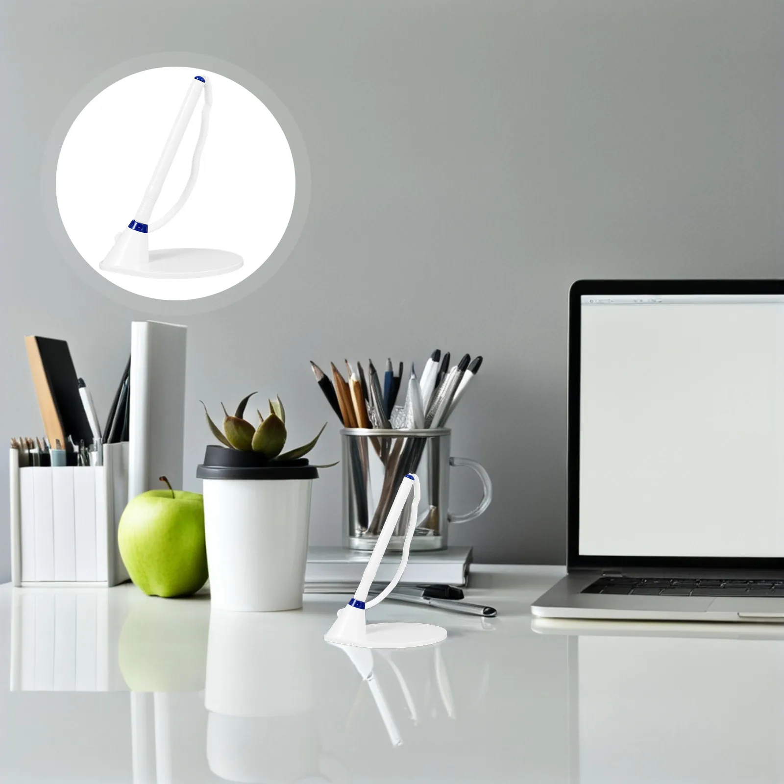 

Counter Desk Pen Plastic Base Ballpoint Chain Pen Secure Holder for Office School Workplace Writing Signing Desktop Chain Pens