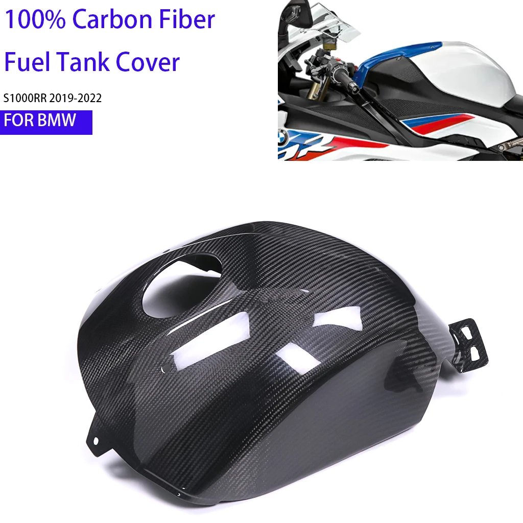 

Motorcycle Full Fuel Tank Cover For BMW S1000RR 2019-2022 100% 3K Dry Carbon Fiber Gas Cap Guard Protector Fairing Accessories