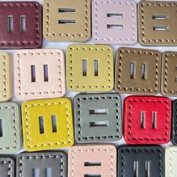 5pcs Creative Large Square Buttons 3.8cm Side Length Colorful PU 2-hole Buttons Winter Coat Large Buttons