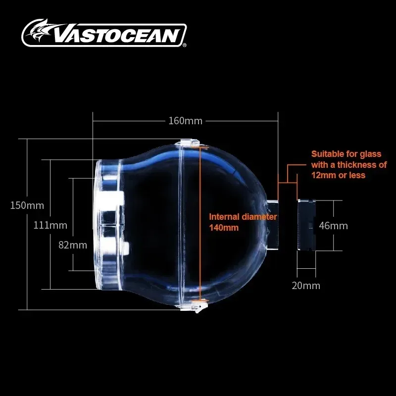 VASTOCEAN Magnetischer Fischfangball Hochtransparente Kunststoff-Aquariumfalle für Meerwassertanks – Detail 4
