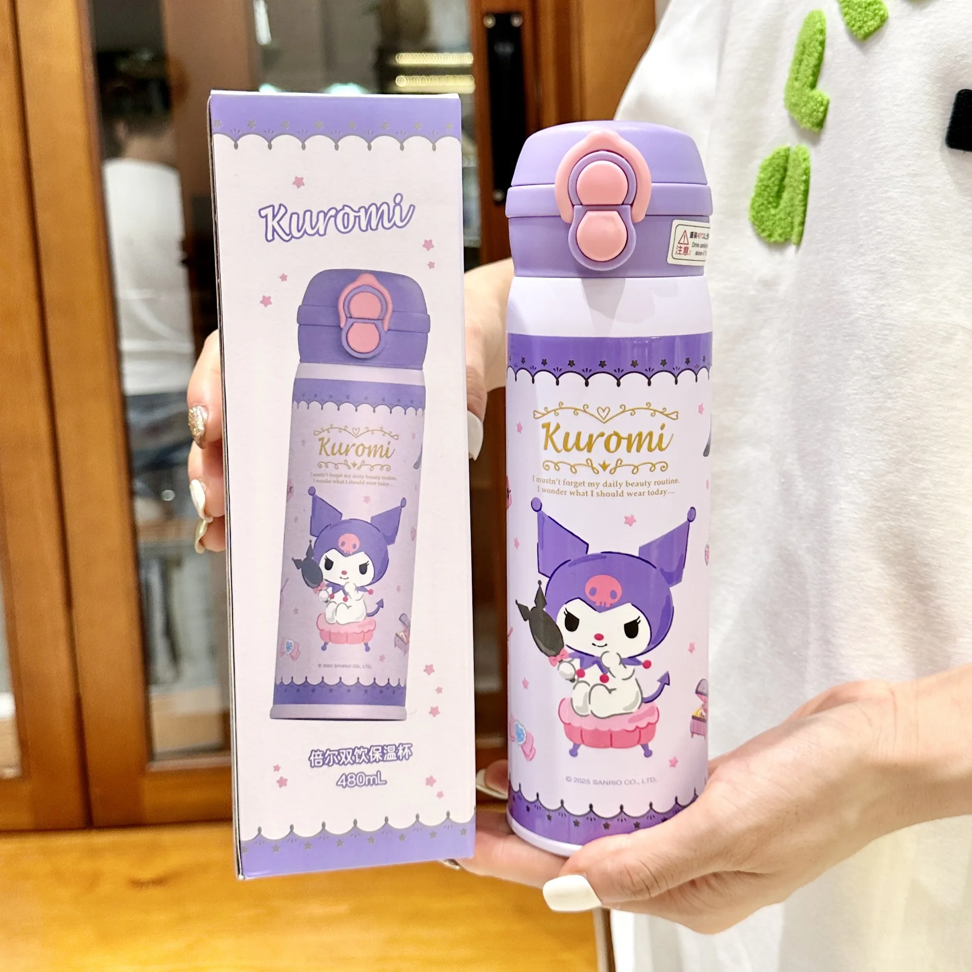 480ml Hello Kitty Cinnamoroll For Child Insulated Water Bottle