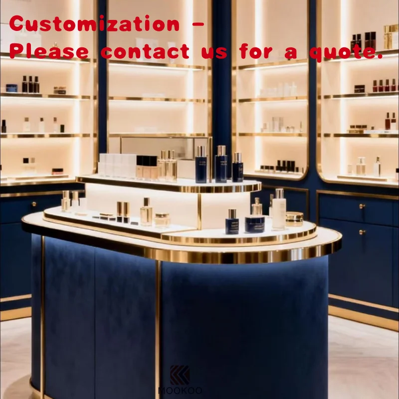 

на заказ. Роскошная витрина для косметического магазина на заказ — высококачественный презентационный блок из металла и стекла