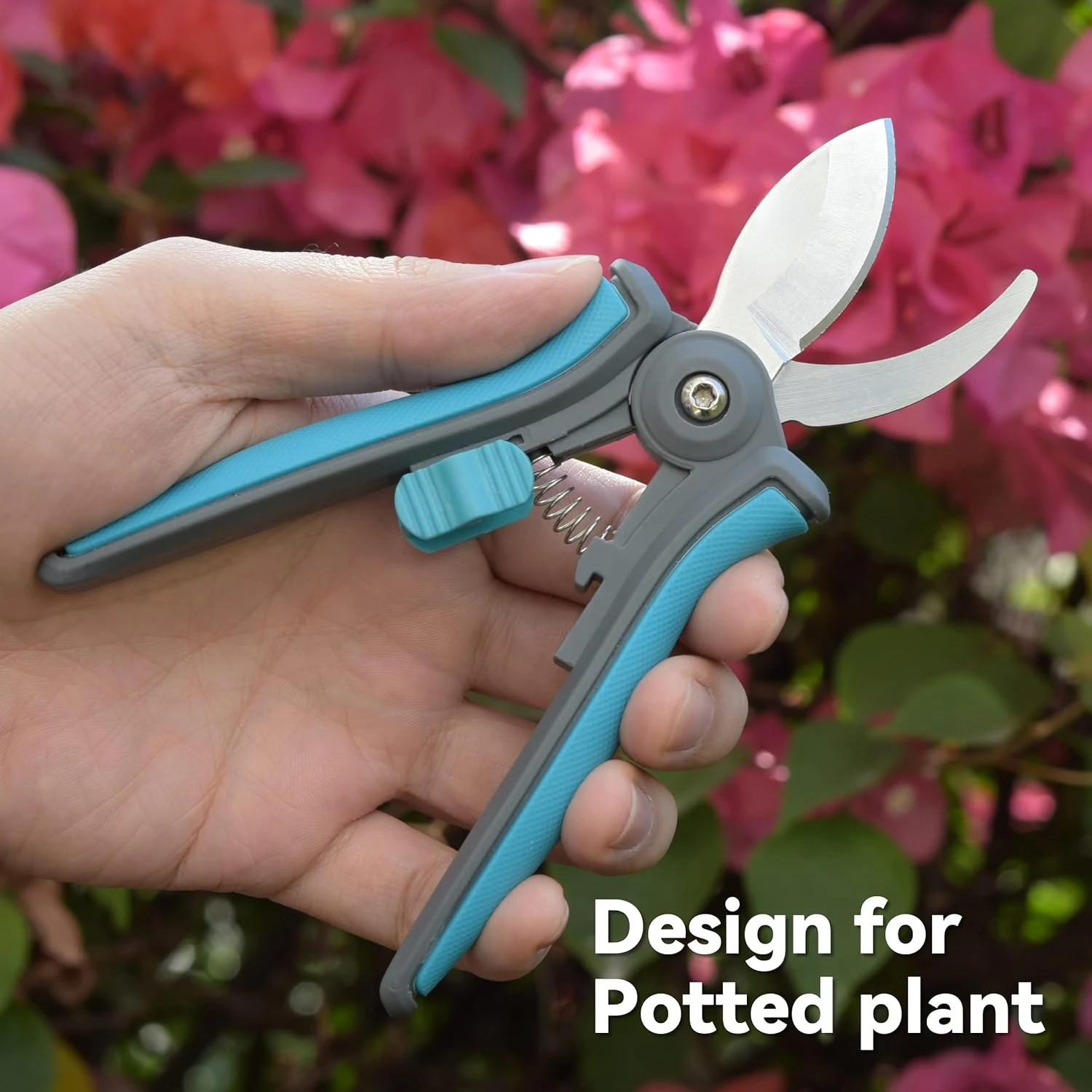 Sharp and Handy 2PCS Essential Floral Pruning Shears and Scissors Set - Perfect Ergonomic Tools for Precise Cutting of Garden, F