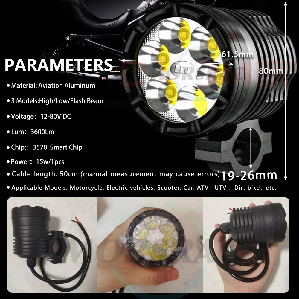 Pomocniczy reflektor Led do motocykli Światła Led Do Suzuki Gladius Gn 125 Rm 125 Bandit 1200 Samurai Sj410 Sv650 Boulevard C90