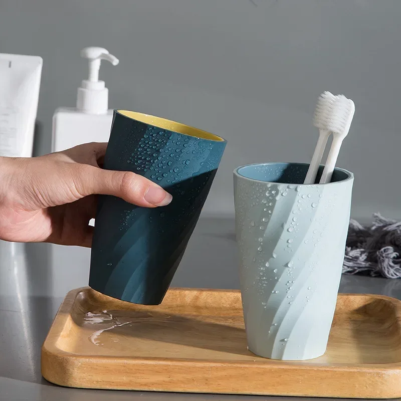 Good quality double-layer mouthwash cup, simple and durable washing cup,creative couple toothbrush cup,home bathroom accessories