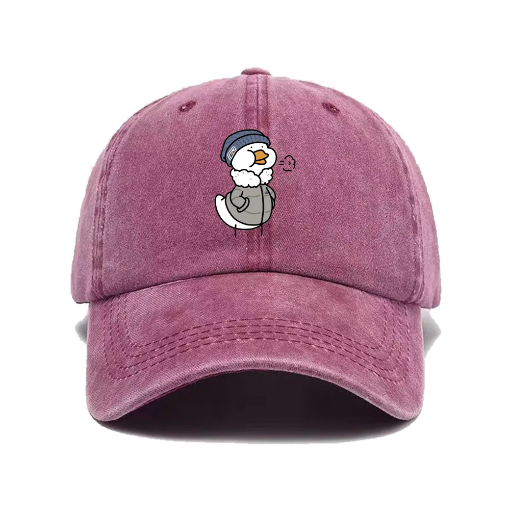 قبعة بيسبول مطبوعة بشكل لطيف، قبعة كلاسيكية منقار البط للرجال والنساء، للسفر في الهواء الطلق، حماية من الشمس والتظليل