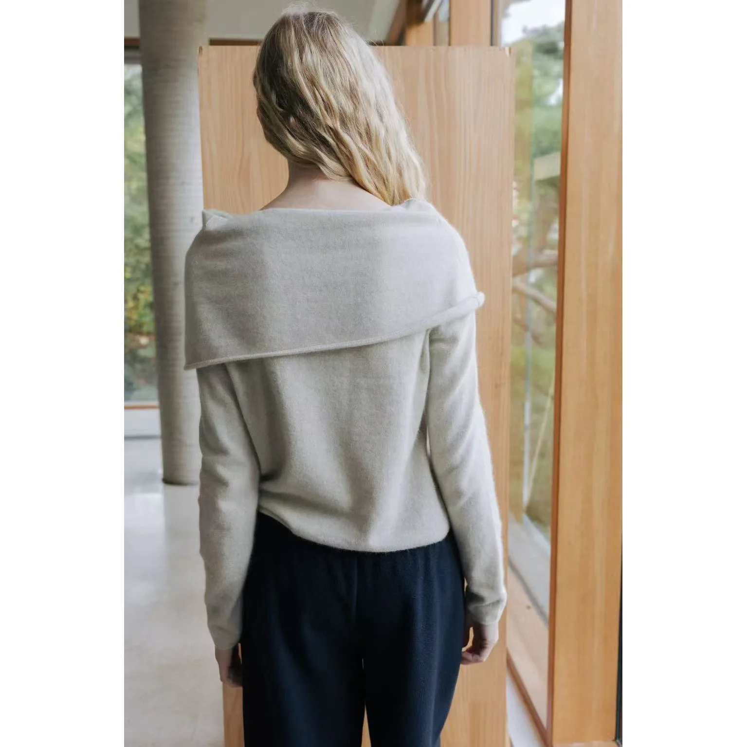 

Женский многослойный вязаный свитер Monha Ele с капюшоном и воротником-хомутом, осенне-зимняя новинка, нейлоновый материал