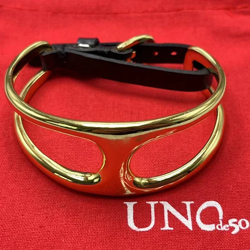 UNOde50-pulsera exquisita de cuero de alta calidad para mujer, bolso de regalo de joyería romántica, a la moda, novedad de 2023