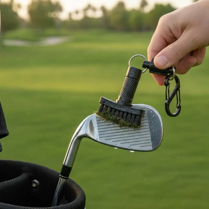 Portable Mini Golf Club Cleaning Brush Multifunctional Groove Cleaner Durable Golf Accessory for Golf Course Use