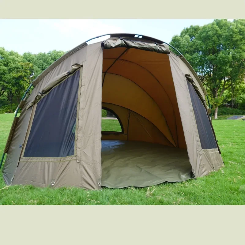 Large Waterproof Fishing Tent Heavy Duty Oxford Cloth Shelter for European Carp Angling Multi Person Outdoor Camping Bivvy